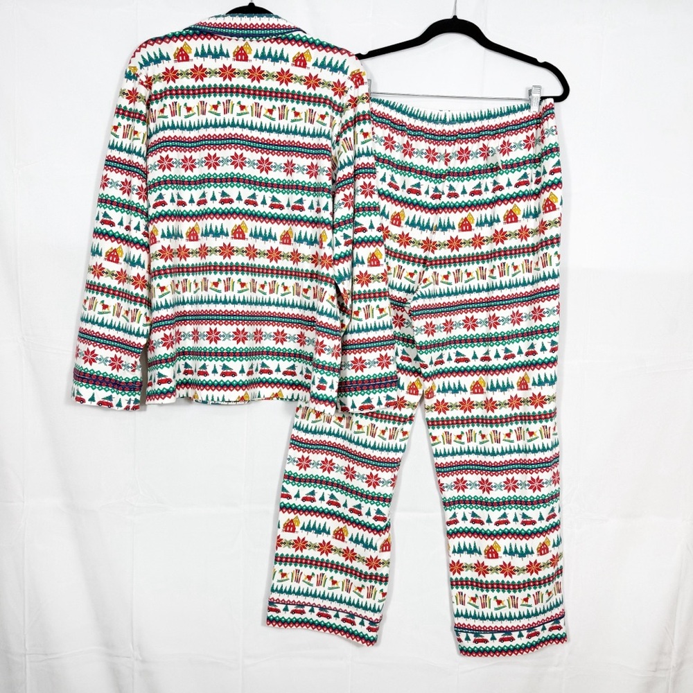 BedHead PJs Festive Fairisle Fair Isle Long Sleeve Classic Stretch Jersey PJ Set - Picture 3 of 16